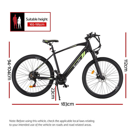 Everfit 27.5 Inch Electric Bike Mountain Bicycle eBike Battery 21 Speed-1