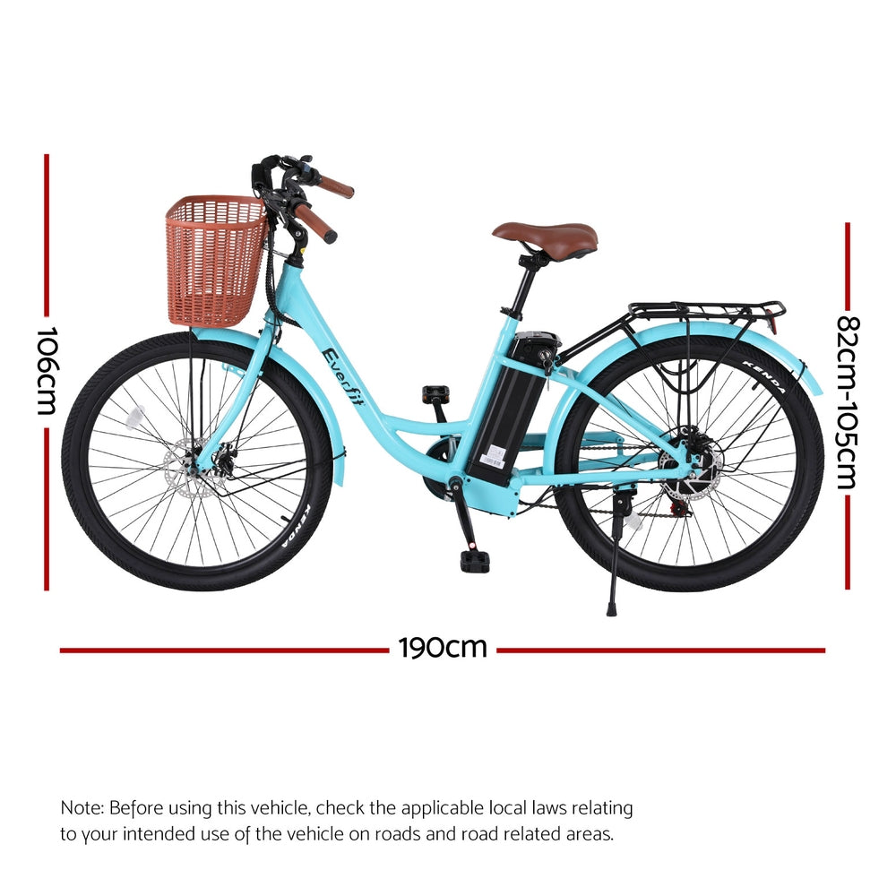 Everfit 26" Electric Bike City Bicycle eBike e-Bike Commuter w/ Battery BL-1