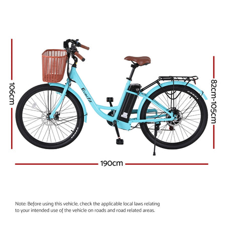 Everfit 26" Electric Bike City Bicycle eBike e-Bike Commuter w/ Battery BL-1