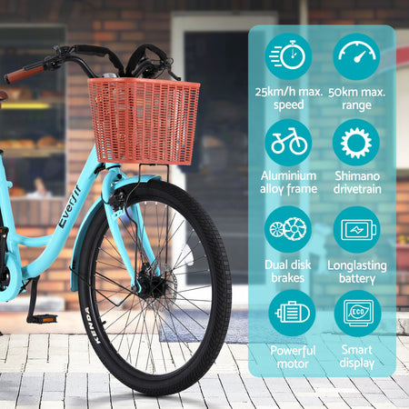 Everfit 26" Electric Bike City Bicycle eBike e-Bike Commuter w/ Battery BL-3
