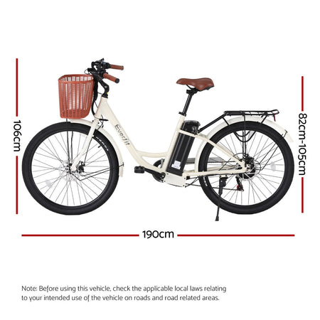 Everfit 26" Electric Bike City Bicycle eBike e-Bike Commuter w/ Battery WH-1