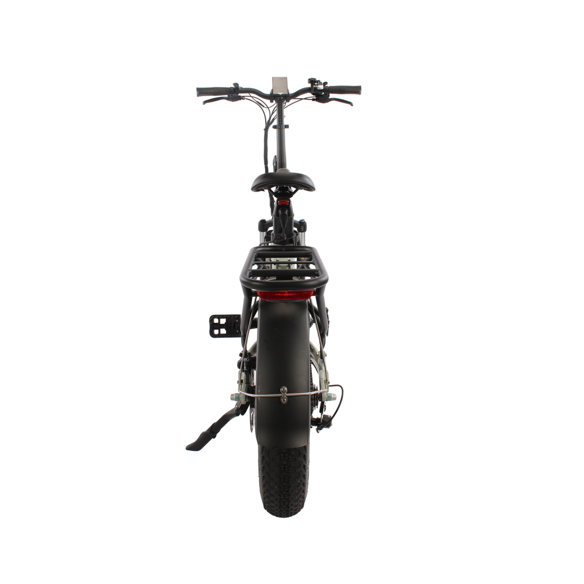 EMU Fat Tyre folding bike, rear view