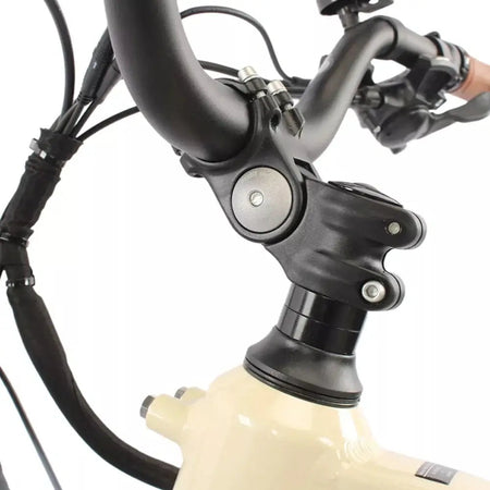EMU E-Longtail cargo electric bike - headset and stem closeup