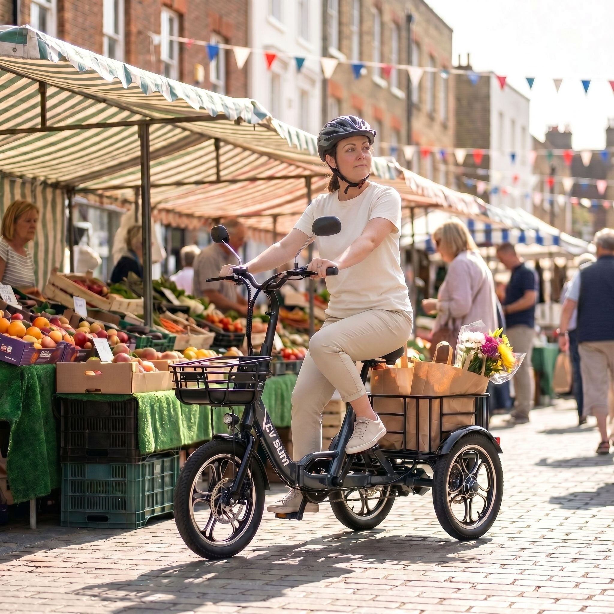 Cargo e-trike — British market street