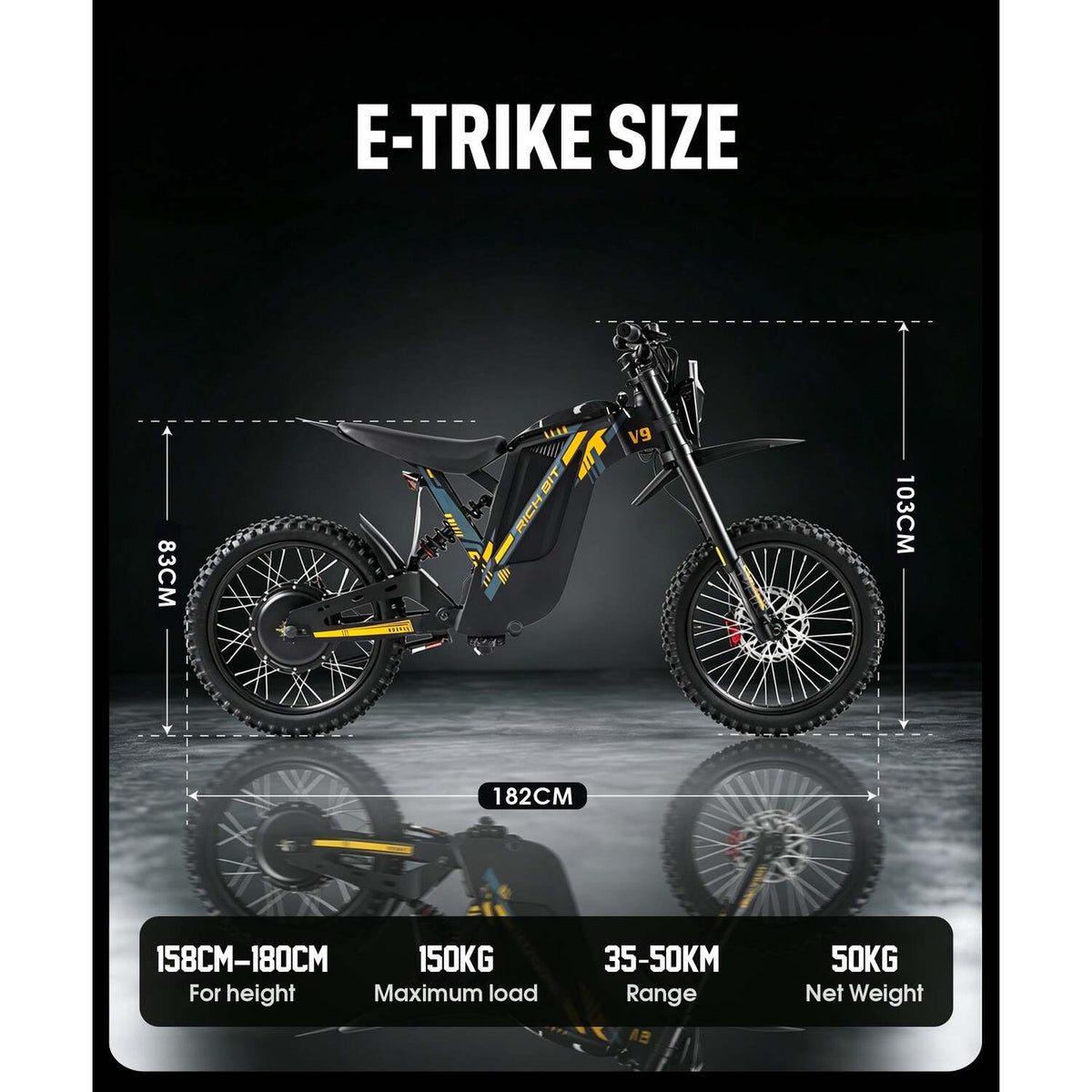 CYSUM V9 Ultra dimensions graphic